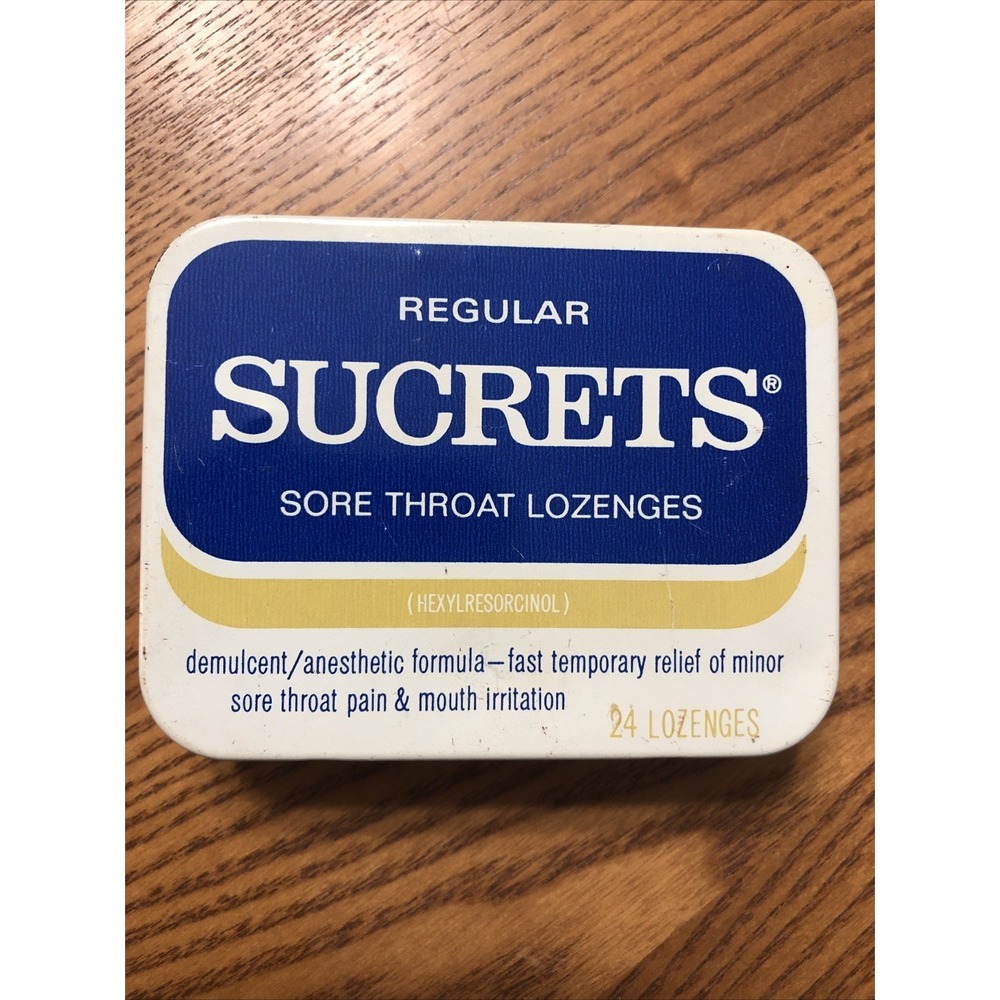 Sucrets Throat Lozenges Tin Advertising EMPTY